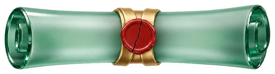 An official scroll with a cracked red seal